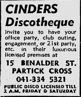 Cinders advert 1978